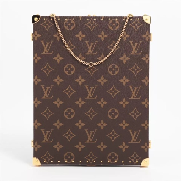 ❌SOLD❌Louis Vuitton Mirror PVC Brown three-sided mirror GI0554 home mirror trunk - Picture 3 of 11